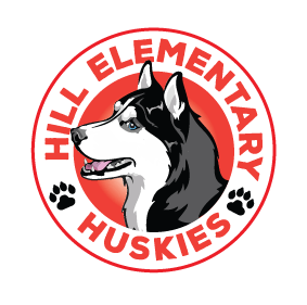 Hill Elementary Huskies Mascot Logo