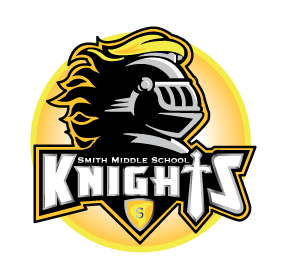 Smith Middle School Knights Circle Mascot Logo